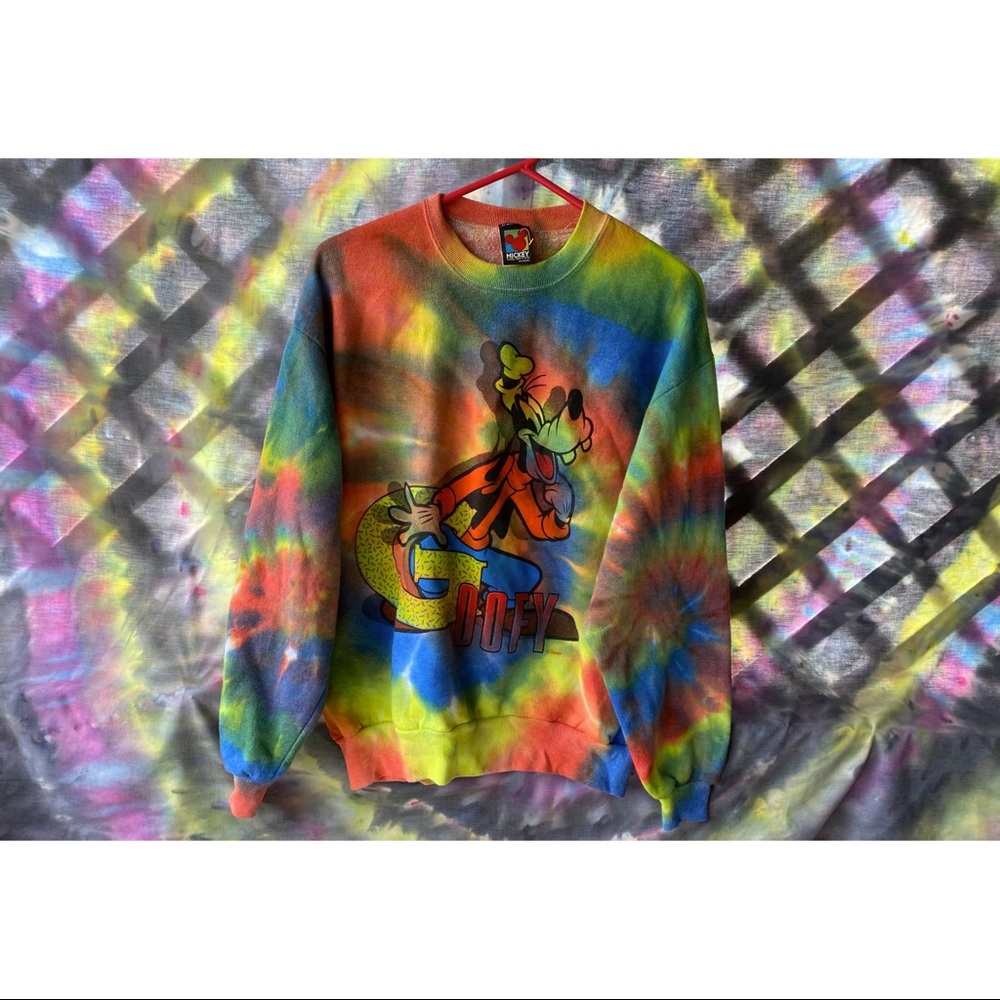 Ice dyed Goofy sweatshirt
